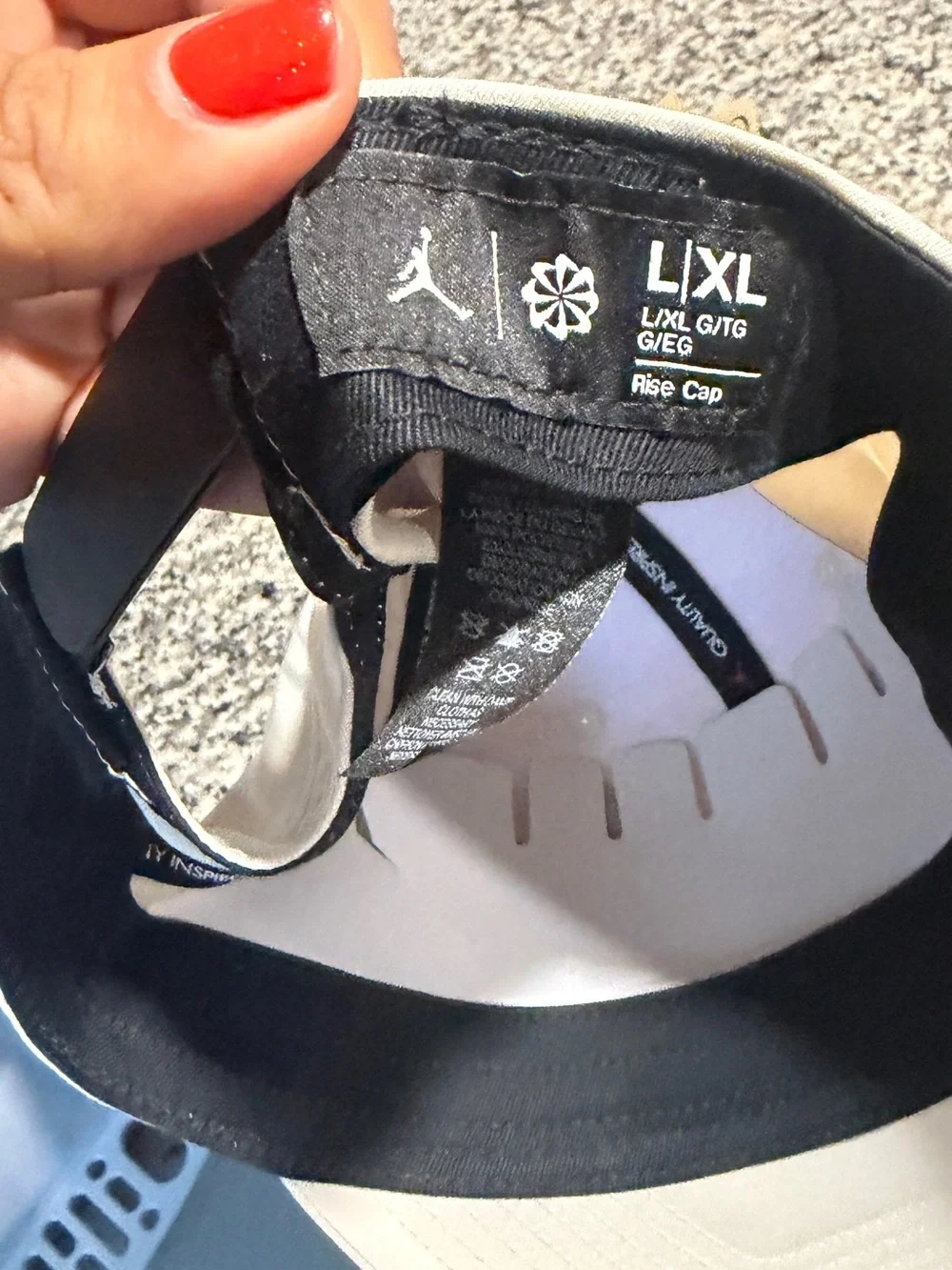 Jordan White Hat with Black Embroidered Logo